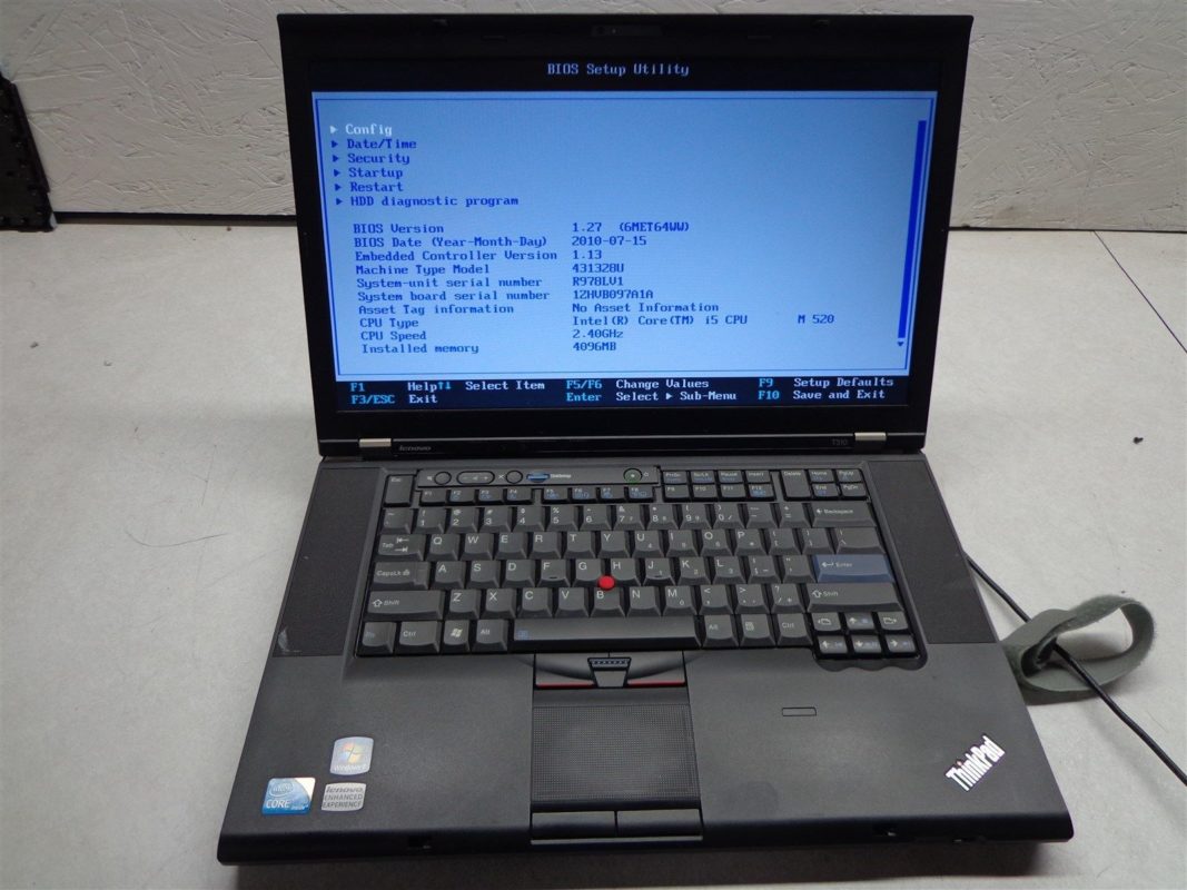 ibm-lenovo-t510-thinkpad-intel-i5-m520-2-40ghz-250gb-4gb-camera-r978lv1 ...